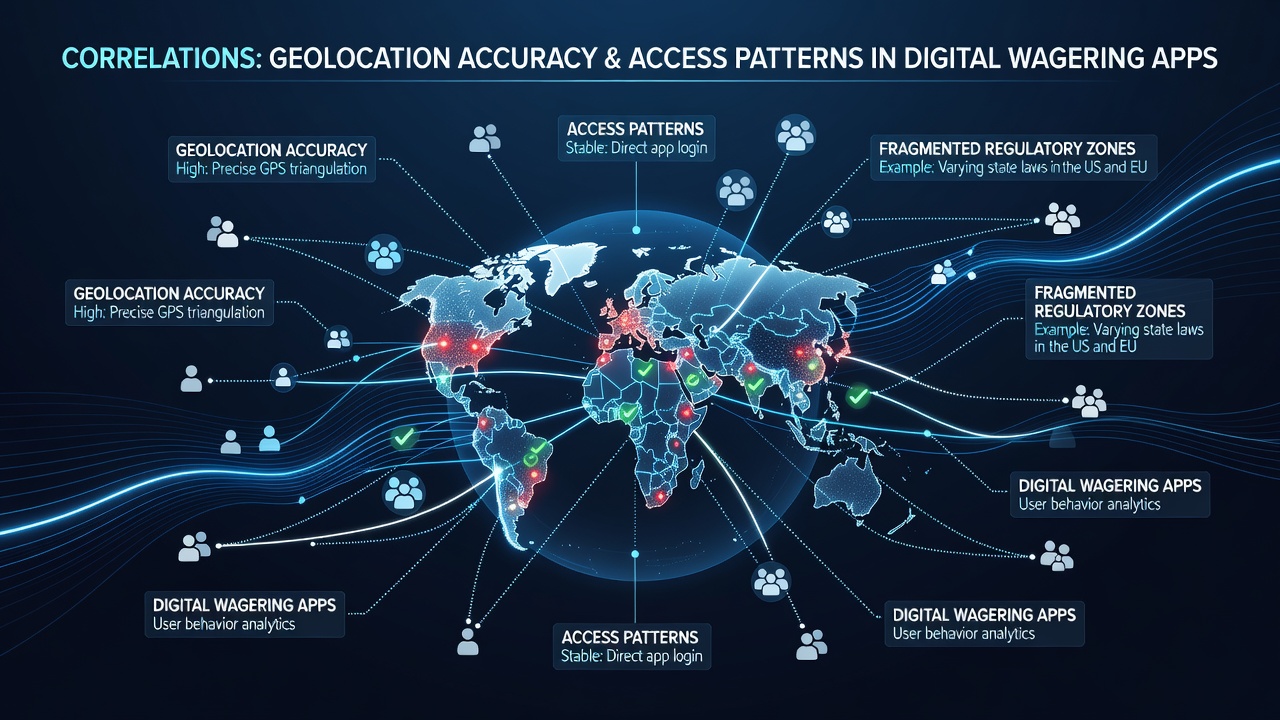 Visualisierung von Geolokalisierungsdaten und Zugriffsmustern in Wett-Apps über verschiedene Regulierungszonen