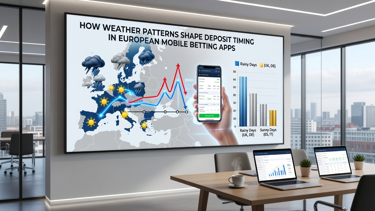 Datenvisualisierung zu Wettereinflüssen auf Einzahlungsmuster in Wett-Apps