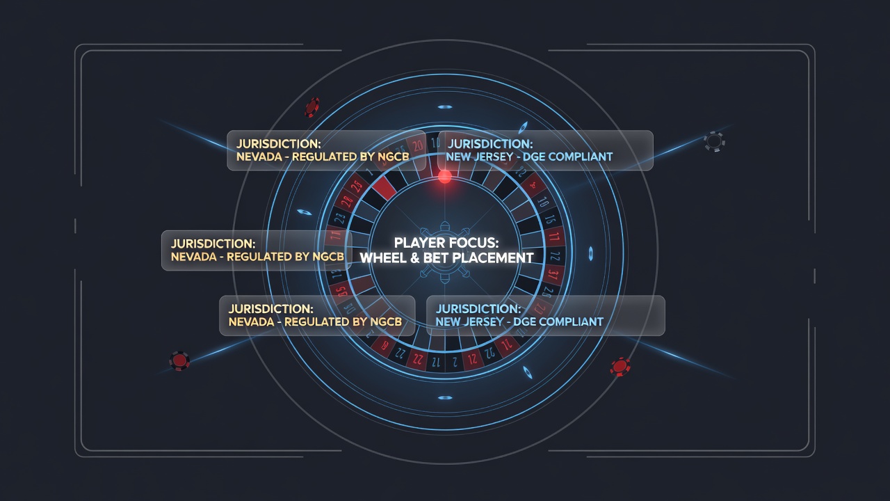 Beispiel für mehrschichtige visuelle Hinweise in Roulette-Software