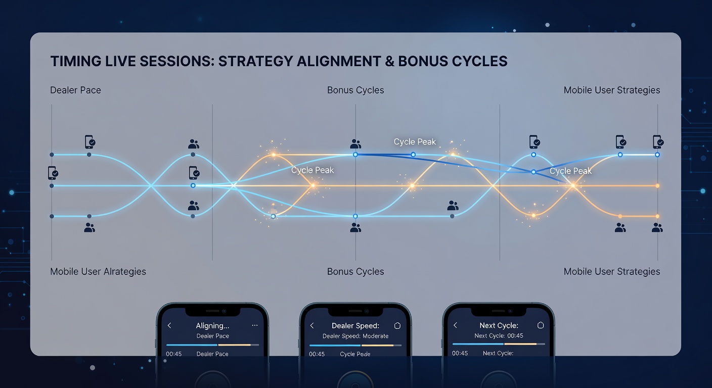 Analyse von Bonuszyklen und Dealer-Paces auf mobilen Geräten während Live-Sessions